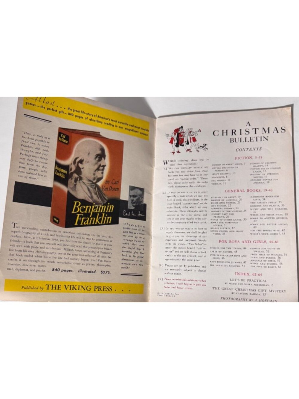 Vintage 1938 "A Christmas Bulletin Of The Best Books" catalogPowers Rare Mpls MN - Picture 2 of 16